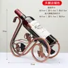 Adorno de Rejilla para Vino de Hierro Forjado Bicicleta Triciclo Rejilla para Vino Estilo Europeo Hogar Sala de Estar Sala de Modelos Estante de Exhibición Estante para Botellas de Vino Bronce Antiguo