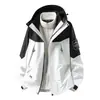 Conjunto de dos piezas de chaqueta de plumón para hombre estilo Luotuo 3 en 1 para exteriores, chaqueta de montañismo cálida, impermeable y a prueba de viento para mujer