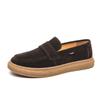 Mocasines Transfronterizos para Hombre 2024 Primavera y Otoño Nuevos Zapatos de Tabla Esmerilada con Suela de Carne para Hombre Zapatos Perezosos de Frijol sin Cordones