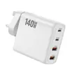 Suministro Exclusivo Transfronterizo de Cargador de Nitruro de Galio de 140W Gan Cabezal de Carga Súper Rápida Multi-Puerto Pd3.1 para Teléfonos Móviles y Laptops