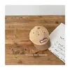 Novedad para Primavera 2026~Gorra de Béisbol con Visera Corta de Bloques de Color Estilo Coreano para Niños con Etiqueta de Cuero para Niños y Niñas, Gorra con Visera de Pato Protectora del Sol