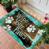 Tapetes para Piso Série Estampa de Patas de Cachorro Temu Dropshipping Entrada Entrada Tapetes de Porta Resistentes a Manchas e Desgaste Tapetes para Alimentação de Animais de Estimação Atacado