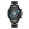 Reloj Nuevo Transfronterizo para Hombre con Esfera Grande No Mecánico de Cuarzo Hueco Reloj para Estudiante de Secundaria