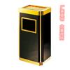 Cubo de cenizas de piso de acero inoxidable para vestíbulo, cubo para recolección de basura para pasillo de supermercado, bote de basura dorado king montado en la pared, venta al por mayor