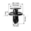 Bgv456145 Es Adecuado para Hebilla Clip de Fijación de Filtro de Aire de Radiador de Coche Mazda