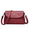 Bolso Nuevo para Mujer 2022 Simple Versátil Madre de Mediana Edad Piel Suave Bolso de Hombro Cruzado Gran Capacidad Bolso Cuadrado Pequeño Moderno