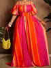 Vestido de Verão Feminino Plus Size Novo Estilo Europeu e Americano Transfronteiriço Comércio Exterior Sem Alças Ombro a Ombro Ajuste na Cintura Comprimento Médio