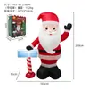 Modelo de Papá Noel Inflable Transfronterizo, Decoración Inflable de Regalo de Papá Noel, Inflable Navideño para Jardín Exterior