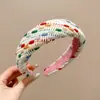 Cor Dopamina Aro de Cabelo de Aba Larga para Mulheres Topo Craniano Alto Pressão Cartão de Cabelo Verão Doce Bonito Faixa de Cabelo Acessórios de Cabelo com Sensação Avançada