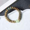 Venta caliente pulsera de cuentas de ábaco de sándalo verde accesorios de bricolaje piedra lunar nocturna jade sándalo pulsera para hombres y mujeres cuentas de Buda