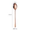 Cross-border Amazon 304 aço inoxidável coreano estilo garfo de titânio chapeado Creative Western Food Long Handle Spoon colher de café sobremesa Spoon garfo