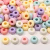 Acrílico Agujero Grande Crema Cuentas Planas Hechas a Mano DIY Cuentas Pulsera Collar Material Cuentas Sueltas Cadena de Teléfono Móvil Cuentas para Joyería