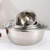 Tazón de acero inoxidable tazón de sopa engrosado no magnético olla de condimentos de gran tamaño lado inverso tazón de cocina tazón para hornear huevos cubo de sabor tazón para pasteles
