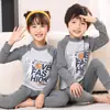 Conjunto de Ropa Interior de Algodón para Niños Ropa y Pantalones de Otoño para Niños Pijamas 100% Algodón para Niñas Pijamas para Niños Mayores Ropa Térmica de Algodón