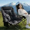 Silla Lunar Acolchada Personalizada, Silla Plegable para Exteriores, Silla Plegable Portátil Engrosada, Silla de Exterior Ajustable Cómoda con Respaldo Alto