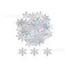 Floco de neve de cor AB não tecido, confete de floco de neve de Natal, acessórios para presentes de artesanato de Natal, decoração de Natal