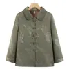 Camisa gruesa de manga larga de otoño de la abuela, ropa para mujeres de mediana edad y mayores, chaqueta fina de primavera y otoño, blusa para madre de 70 años, ropa para mujer mayor
