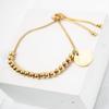 Pulsera Ajustable de Oro de 18K para Pareja Pulsera de Cuentas para el Día de la Madre Diseño de Nicho con Sentido Avanzado Pulsera con Sentido al por Mayor