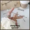 Óculos de Grau Sem Aro Estilo Zhou Lin em Titânio Puro para Mulheres, Personalizáveis com Grau, Armações de Óculos Sem Aro para Negócios, Gao Qilan Longni