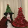Árbol de Navidad Ins Coreano Gorros de Navidad para Adultos y Niños Decoración Tema Fiesta de Disfraces Accesorios para la Cabeza Accesorios para Fotos