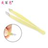 Mini pinzas para cejas de acero inoxidable de 5 cm, pinzas para cejas de colores, pinzas para pestañas postizas de doble párpado, suministro directo de fábrica