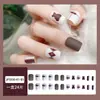 Unhas Postiças Curtas Personalizadas no Atacado, Adesivos de Unha Embalados, Unhas Usáveis, Arte de Unha Ilustrada, Unhas Postiças