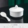 Tigela de hotel panela de cerâmica para ensopado com tampa tigela de sobremesa tigela individual para sopa louça individual panela de ensopado panela de cozimento duplo tigela para ninho de pássaro