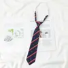 Corbata Rayada Rojo Vino para Mujer, Estilo Japonés, Estilo jk, Estilo Preppy, Persona Perezosa, Foto sin Trabajar, Material Escolar, dk Corto Marrón Hombre