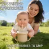 Vaso con Popote de Silicona para Bebé, Grado Alimenticio, Antiahogo, Antiderrames, Vaso de Aprendizaje para Beber, 210ml, Resistente a Mordeduras, Hervible y Esterilizable