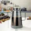 Ollero de vidrio personalizado, botella de aceite de cocina de alto borosilicato apta para alimentos, botella especial para condimentos como salsa de soya y vinagre, recipiente de aceite de gran capacidad