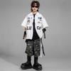 Ropa de Performance Hip-Hop para Niños, Trajes de Manga Corta Estilo Hip-Hop para Niños, Ropa Moderna HipHop Hip-Hop Genial y Atractiva para Niñas, Verano para Niños