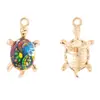 Acessórios para Joias DIY Transfronteiriços Atacado Pingentes Coloridos de Esmalte de Tartaruga Colares Artesanais Chaveiros Pequenos Pingentes de Liga