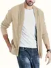 Nuevo Cardigan de Otoño/Invierno 2025 para Hombre Amazon Suéter Comercio Transfronterizo Casual Estilo Perezoso Punto Cuello en V para Hombre