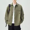 NASA SOBRE Chaqueta Camisa de Trabajo para Hombre Nueva Primavera Otoño Informal de Moda Camisa Suelta Chaqueta Atractiva