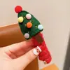 Elásticos de Cabelo Espirais de Natal para Crianças Anéis de Cabelo de Fio de Telefone Laços de Cabelo Festivos com Rena e Árvore de Natal