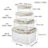 Conjunto de 5 Caixas Organizadoras de Geladeira Transfronteiriças, Caixas Organizadoras Empilháveis, Seguras para Micro-ondas, Recipientes Selados de Grande Capacidade para Cozinha Atacado