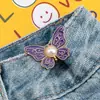 Hebilla de Cintura Mariposa, No Necesita Clavos ni Costura, Botón Desmontable de Ajuste de Cintura, Reductor de Talla de Cintura para Jeans, Herramienta para Apretar la Cintura