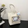 Bolso Simple de Tres Usos Estilo Coreano para Mujer 2026, Adecuado para Clase, Viajes al Trabajo y Diseño de Moda con Temática de Muñeca, Bolso Tote Nuevo de Moda de un Solo Hombro de Gran Capacidad