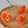 Rosas de Terciopelo Sintético Cuidadosamente Seleccionadas para San Valentín Decoración de Boda para el Hogar Pared de Flores Tacto Flores Sintéticas Flores Artificiales Falsas