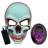 Venta Directa de Fábrica Máscara Iluminada con LED de Halloween Máscara Facial de Calavera Máscara Facial Completa de Fantasma de Festival de Terror Cara de Fantasma