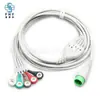 Compatible con Wuhan Zhongqi PM7000 Huasheng Huateng Shanghai Nuocheng Monitor 5 Botón Guía Cable de Electrodo ECG