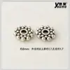 Pulsera de cuentas espaciadoras de copo de nieve chapadas en aleación plateada de Xizang para venta al por mayor, cuentas para pulseras, accesorios de joyería DIY, cuentas sueltas