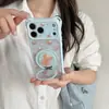 Funda de teléfono con diseño de oso de lunares adecuada para Apple 18 Pro Max, iPhone 17 con soporte, 16 linda, 15 con agujeros precisos