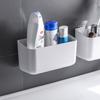 Caja de Almacenamiento Multifuncional de Pared Estilo Japonés Cocina y Baño Caja de Almacenamiento con Drenaje Hueco Caja de Almacenamiento para Cosméticos de Baño en Stock