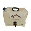 Bolsa de Almacenamiento de Agua Grande de 8L para Exteriores Montañismo Viaje Camping Estilo Engrosada con Puerto de Cubo de Válvula Portátil Plegable Bolsa de Agua