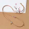 Cordão de pingente ajustável DIY corda de colar trançada feita à mão para fivela de paz pingente de jade, simples e elegante
