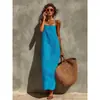 Vestido de Estilo Bohemio Resort con Correa Ajustable al Hombro y Cuello Cuadrado para la Estación Independiente de Amazon Transfronteriza 2026
