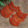 Jadeíte vermelho esculpido à mão corrente de clavícula oca pingente pequeno making diy estilo nacional material de brinco de jade