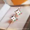 Casa del Burro Versión Alta Pulsera de Ágata Roja de Cinco Flores Cuatro Flores para Mujer Collar de Flor Antigua Chapado en Oro Rosa de 18k Lujo Ligero