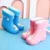 Botas de Lluvia para Niños, Botas de Agua Antideslizantes para Niños con Cordón y Forro de Felpa, Botas de Lluvia de Dibujos Animados para las Cuatro Estaciones, Zapatos de Lluvia para Jardín de Infancia